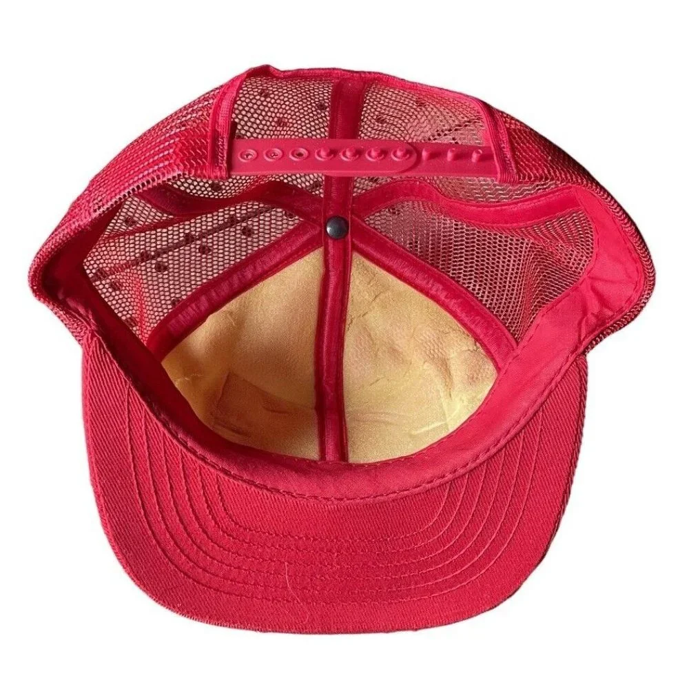 Red Man Chewing Tobacco Vintage Swingster USA Trucker Hat Cap 80s 90s Patch